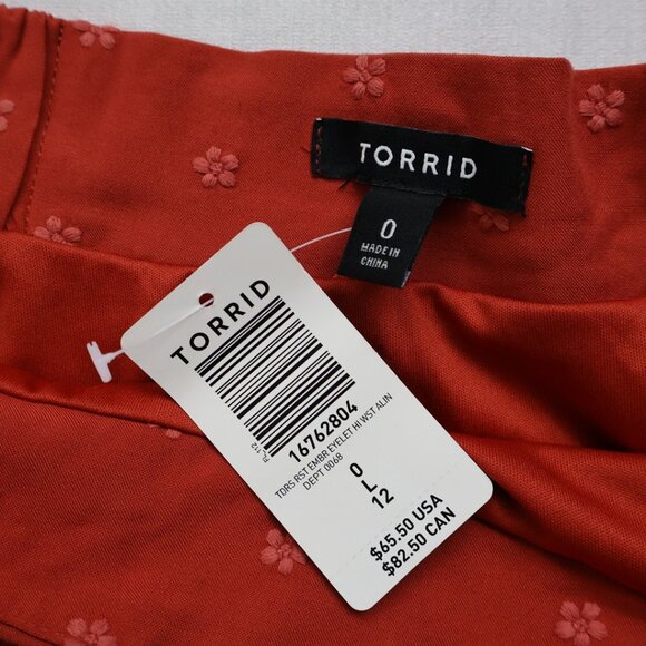 Dark orange Torrid high waisted A-Line Skirt - Size 0 - NWT - Picture 3 of 12